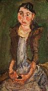 Chaim Soutine Farm Girl oil on canvas